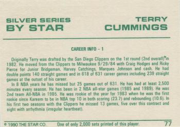 1990-91 Star Silver Series #77 Terry Cummings Back