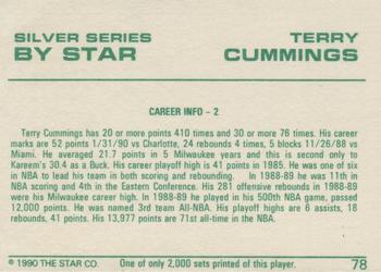 1990-91 Star Silver Series #78 Terry Cummings Back