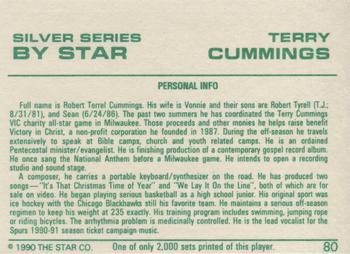 1990-91 Star Silver Series #80 Terry Cummings Back