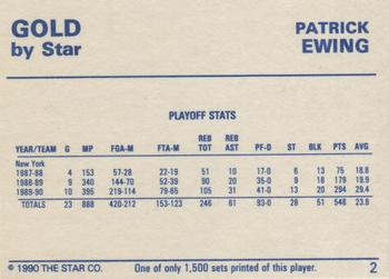 1990-91 Star Gold #2 Patrick Ewing Back