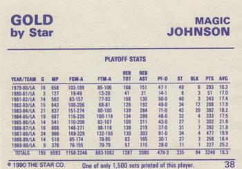 1990-91 Star Gold #38 Magic Johnson Back