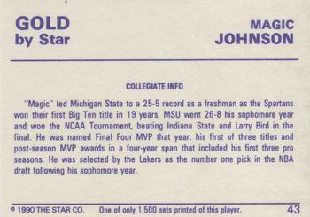 1990-91 Star Gold #43 Magic Johnson Back