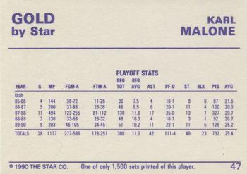 1990-91 Star Gold #47 Karl Malone Back