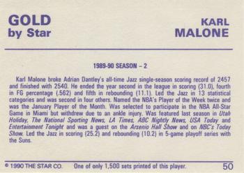 1990-91 Star Gold #50 Karl Malone Back