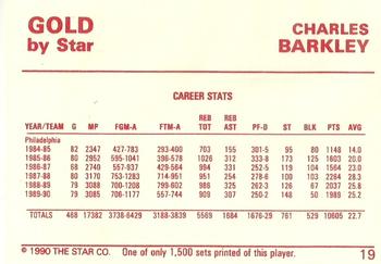 1990-91 Star Gold #19 Charles Barkley Back