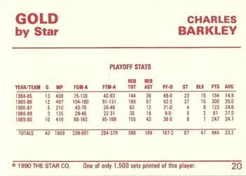 1990-91 Star Gold #20 Charles Barkley Back