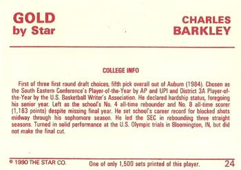 1990-91 Star Gold #24 Charles Barkley Back