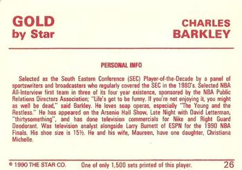 1990-91 Star Gold #26 Charles Barkley Back