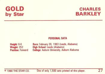 1990-91 Star Gold #27 Charles Barkley Back