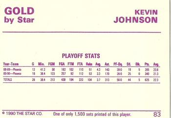 1990-91 Star Gold #83 Kevin Johnson Back