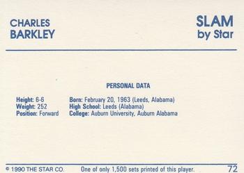 1990-91 Star Slam #72 Charles Barkley Back