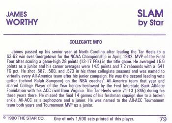 1990-91 Star Slam #79 James Worthy Back