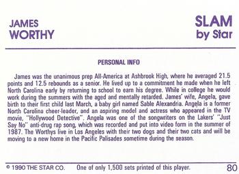 1990-91 Star Slam #80 James Worthy Back