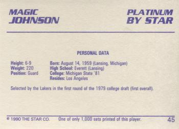 1990-91 Star Platinum #45 Magic Johnson Back