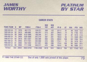 1990-91 Star Platinum #73 James Worthy Back