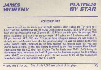 1990-91 Star Platinum #79 James Worthy Back