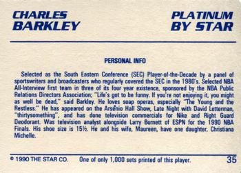 1990-91 Star Platinum #35 Charles Barkley Back