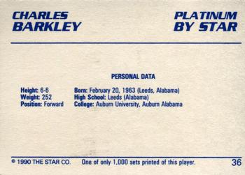 1990-91 Star Platinum #36 Charles Barkley Back