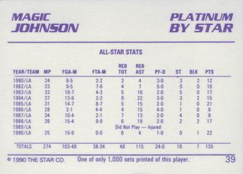 1990-91 Star Platinum #39 Magic Johnson Back