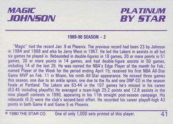 1990-91 Star Platinum #41 Magic Johnson Back