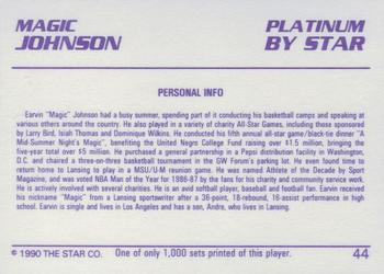 1990-91 Star Platinum #44 Magic Johnson Back