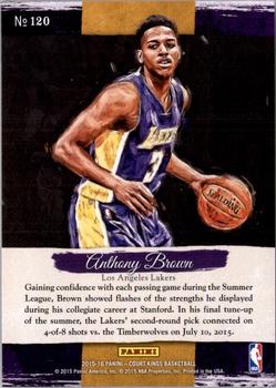 2015-16 Panini Court Kings #120 Anthony Brown Back