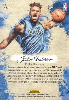 2015-16 Panini Court Kings #148 Justin Anderson Back