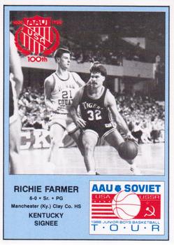 1988 Wildcat News AAU Soviet Tour #8 Richie Farmer Front