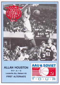 1988 Wildcat News AAU Soviet Tour #12 Allan Houston Front