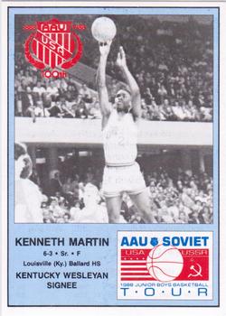 1988 Wildcat News AAU Soviet Tour #15 Kenneth Martin Front
