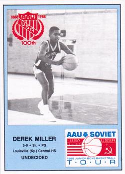 1988 Wildcat News AAU Soviet Tour #17 Derek Miller Front