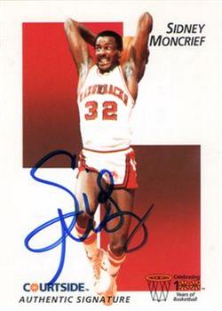 1992 Courtside Flashback - Autographs #27 Sidney Moncrief Front