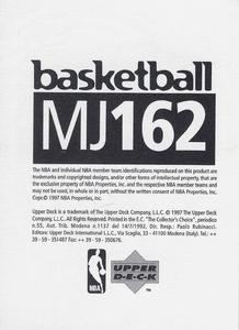 1997-98 Upper Deck NBA Stickers (European) #MJ162 Michael Jordan Back