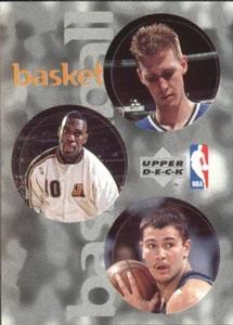 1997-98 Upper Deck NBA Stickers (European) #8 / 130 / 217 Shawn Bradley / Shawn Kemp / Vitaly Potapenko Front