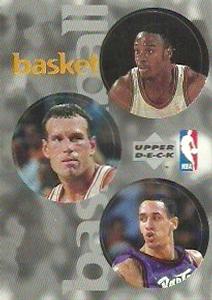 1997-98 Upper Deck NBA Stickers (European) #21 / 251 / 317 Laphonso Ellis / Dan Majerle / Doug Christie Front