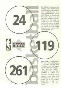 1997-98 Upper Deck NBA Stickers (European) #24 / 119 / 261 Tom Hammonds / Cory Alexander / Sherman Douglas Back