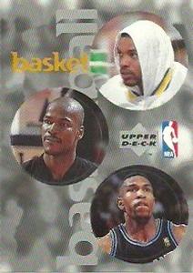 1997-98 Upper Deck NBA Stickers (European) #30 / 96 / 216 Latrell Sprewell / Clifford Robinson / Bobby Phills Front