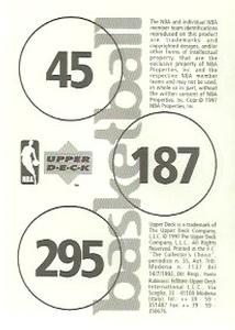 1997-98 Upper Deck NBA Stickers (European) #45 / 187 / 295 Clyde Drexler / Dee Brown / Darrell Armstrong Back