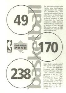 1997-98 Upper Deck NBA Stickers (European) #49 / 170 / 238 Pooh Richardson / Dikembe Mutombo / Mark Jackson Back