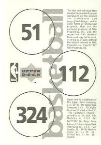 1997-98 Upper Deck NBA Stickers (European) #51 / 112 / 324 Brent Barry / Corliss Williamson / Juwan Howard Back