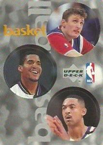 1997-98 Upper Deck NBA Stickers (European) #51 / 112 / 324 Brent Barry / Corliss Williamson / Juwan Howard Front