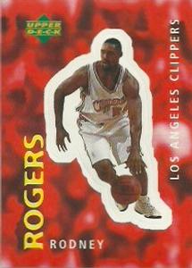 1997-98 Upper Deck NBA Stickers (European) #55 Rodney Rogers Front