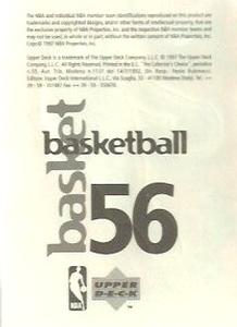 1997-98 Upper Deck NBA Stickers (European) #56 Brent Barry Back