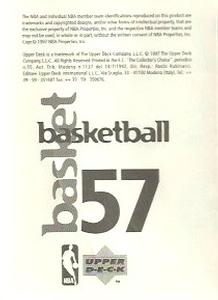 1997-98 Upper Deck NBA Stickers (European) #57 Loy Vaught Back