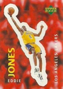 1997-98 Upper Deck NBA Stickers (European) #59 Eddie Jones Front