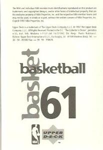 1997-98 Upper Deck NBA Stickers (European) #61 Elden Campbell Back