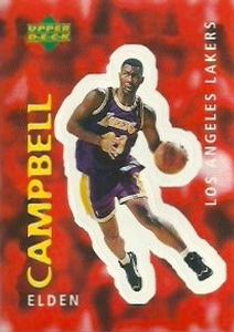 1997-98 Upper Deck NBA Stickers (European) #61 Elden Campbell Front