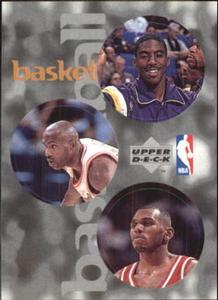 1997-98 Upper Deck NBA Stickers (European) #64 / 252 / 301 Eddie Jones / Tim Hardaway / Jerry Stackhouse Front