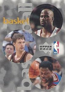 1997-98 Upper Deck NBA Stickers (European) #93 / 172 / 280 Isaiah Rider / Christian Laettner / Patrick Ewing Front