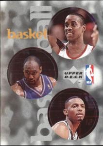 1997-98 Upper Deck NBA Stickers (European) #95 / 138 / 298 Kenny Anderson / Karl Malone / Anfernee Hardaway Front